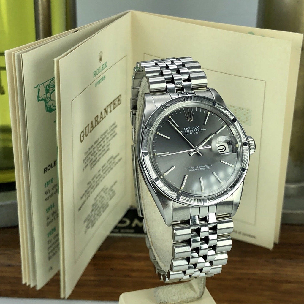 1971 Vintage Rolex Date 1501 Unique Gray Dial W Jubilee Bracelet