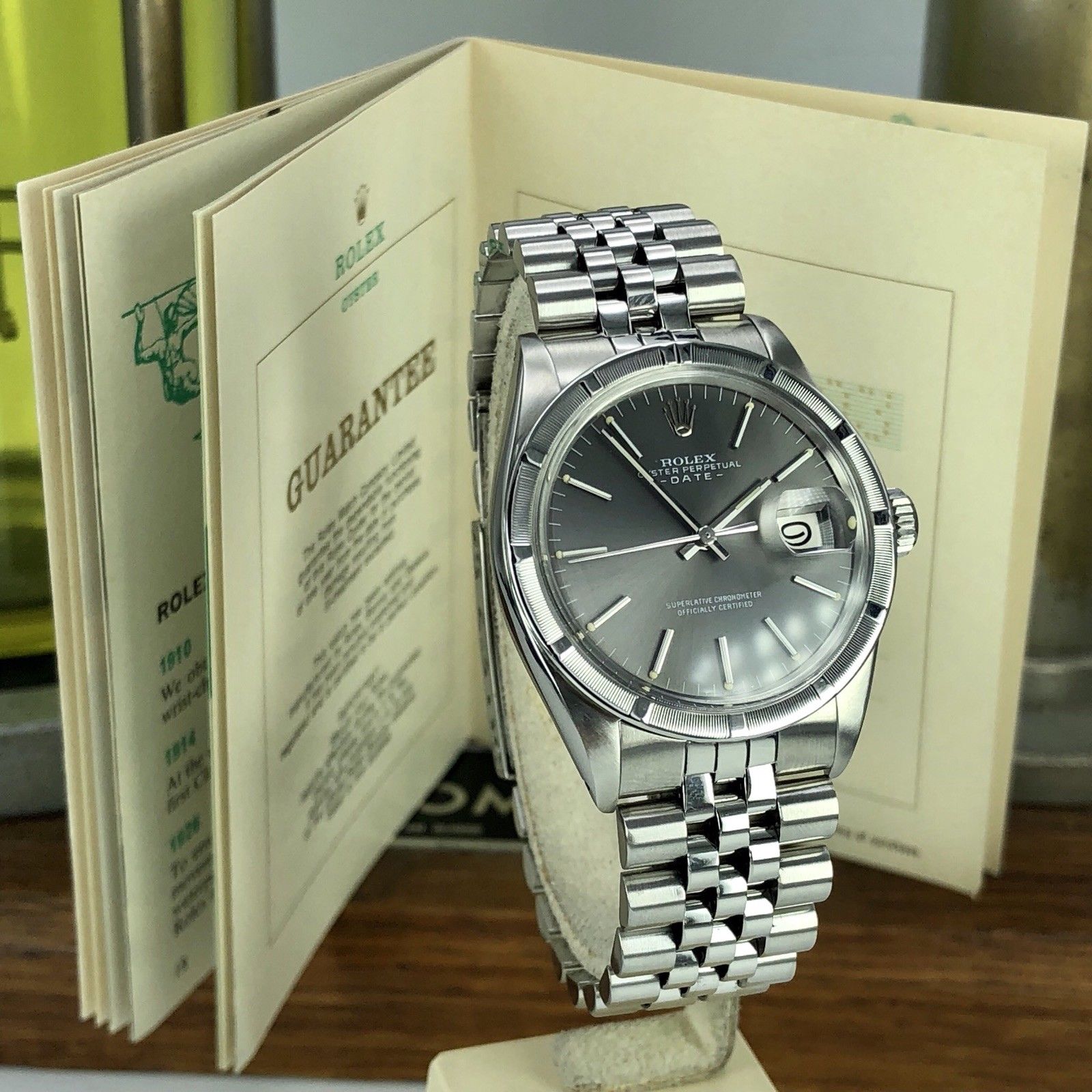 1971 Vintage Rolex Date 1501 Unique Gray Dial W Jubilee Bracelet