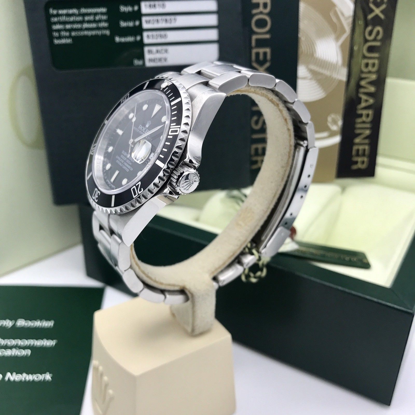 Rolex Submariner 16610 Engraved FULL SET Papers M Serial 2008 Unpolished