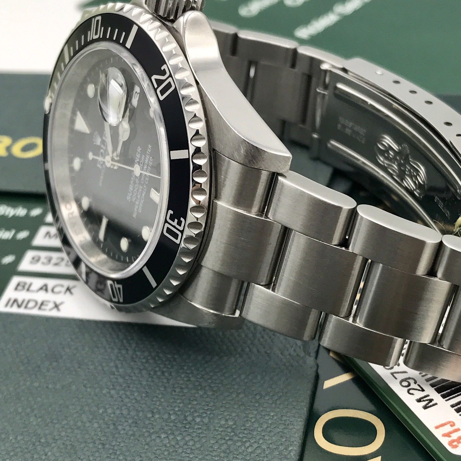 Rolex Submariner 16610 Engraved FULL SET Papers M Serial 2008 Unpolished