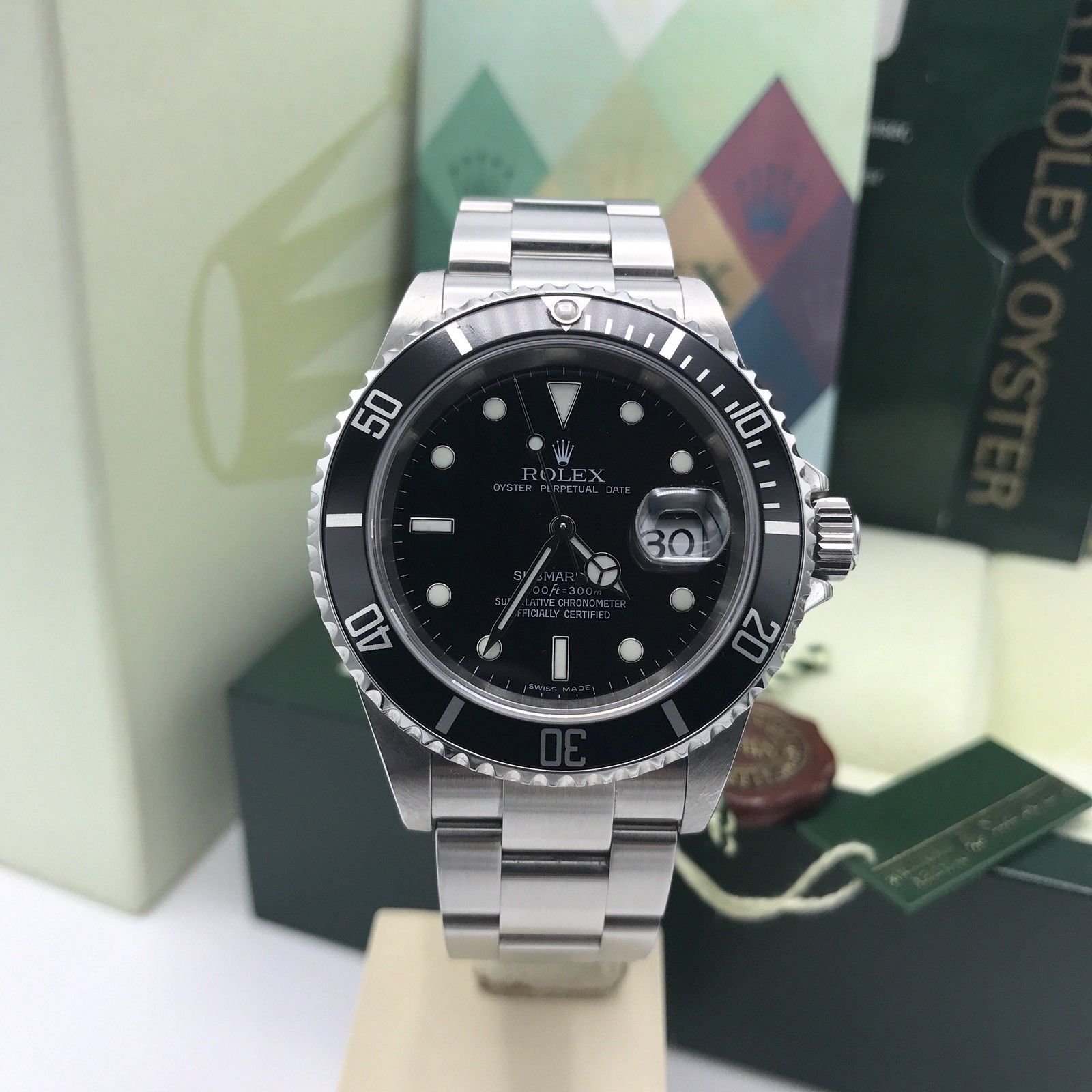 Rolex Submariner 16610 FULL SET Papers Z Serial 2006 Unpolished