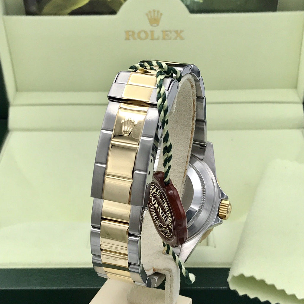 Rolex Submariner 16613 18k gold & Steel engraved Blue Dial Box and Card 2009