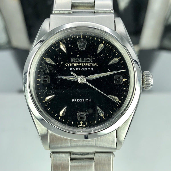1962 Vintage Rare Rolex Explorer Ref 5500 Glossy Gilt Dial