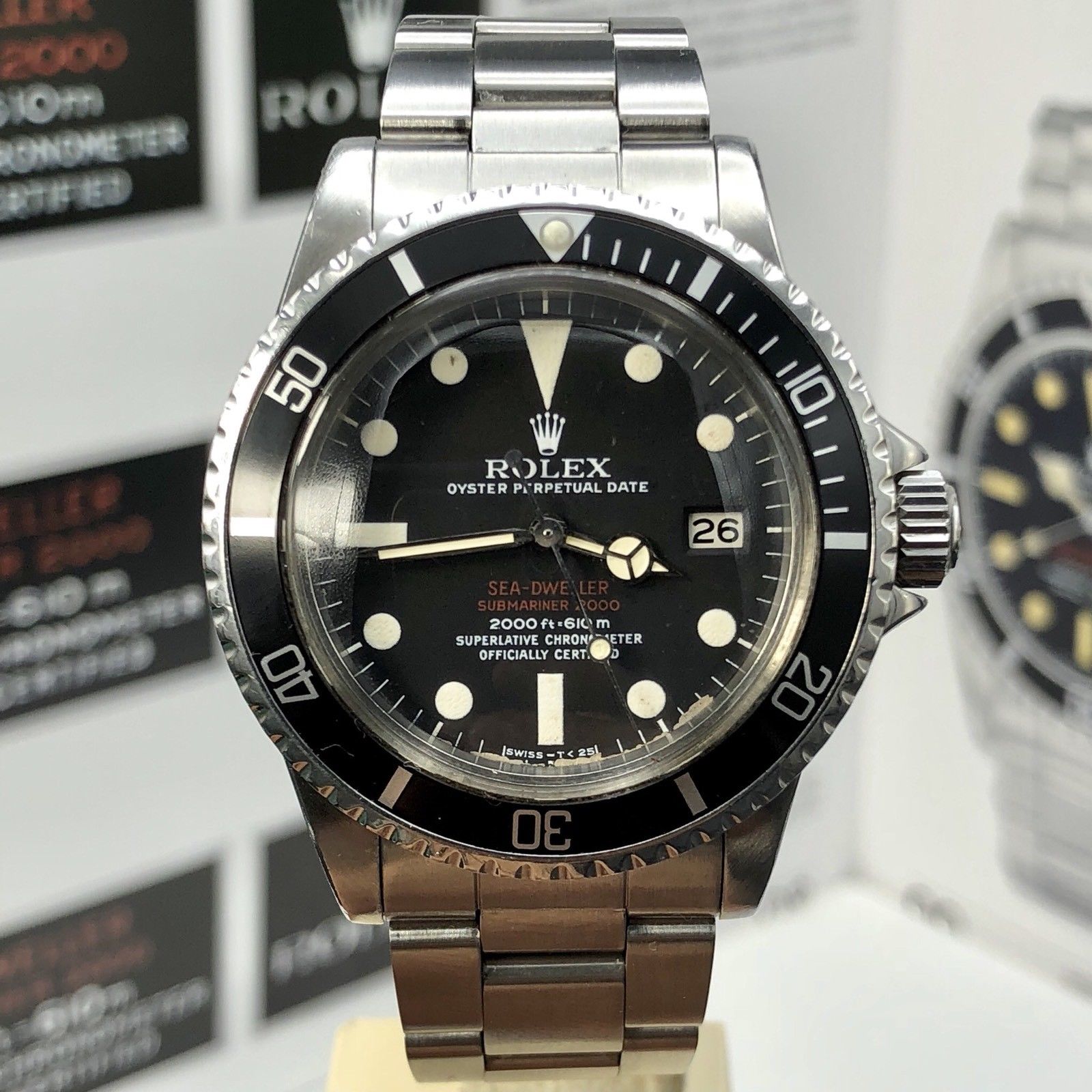 Vintage Rolex 1665 Submariner Sea Dweller Double Red Mk3 Dial From 1972