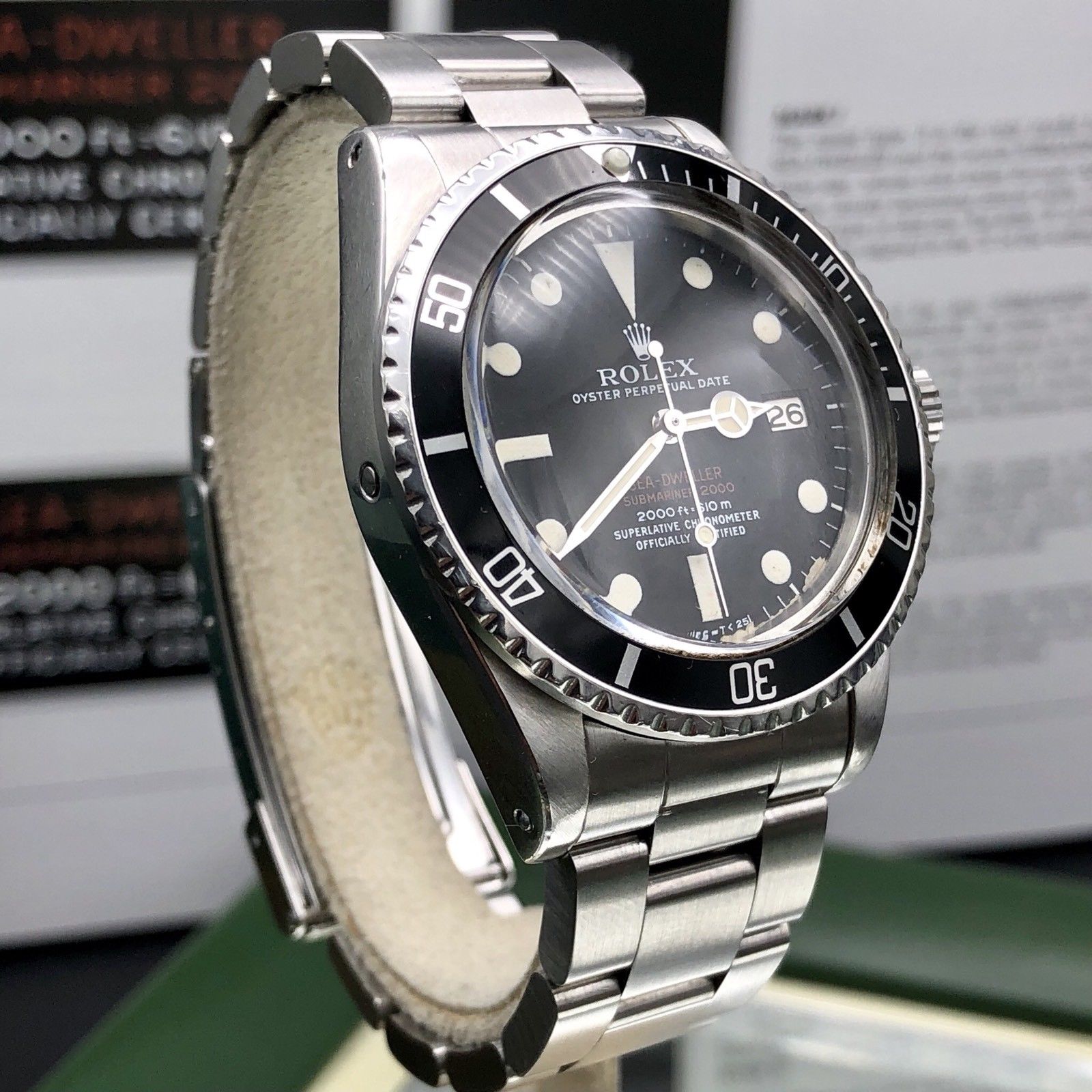 Vintage Rolex 1665 Submariner Sea Dweller Double Red Mk3 Dial From 1972