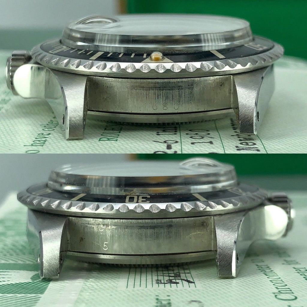 Vintage Rolex 1680 Submariner Super Pumpkin Dial 1978 Full Set box & Papers