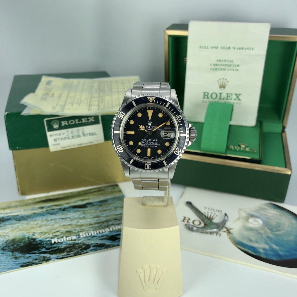 Vintage Rolex 1680 Submariner Super Pumpkin Dial 1978 Full Set box & Papers