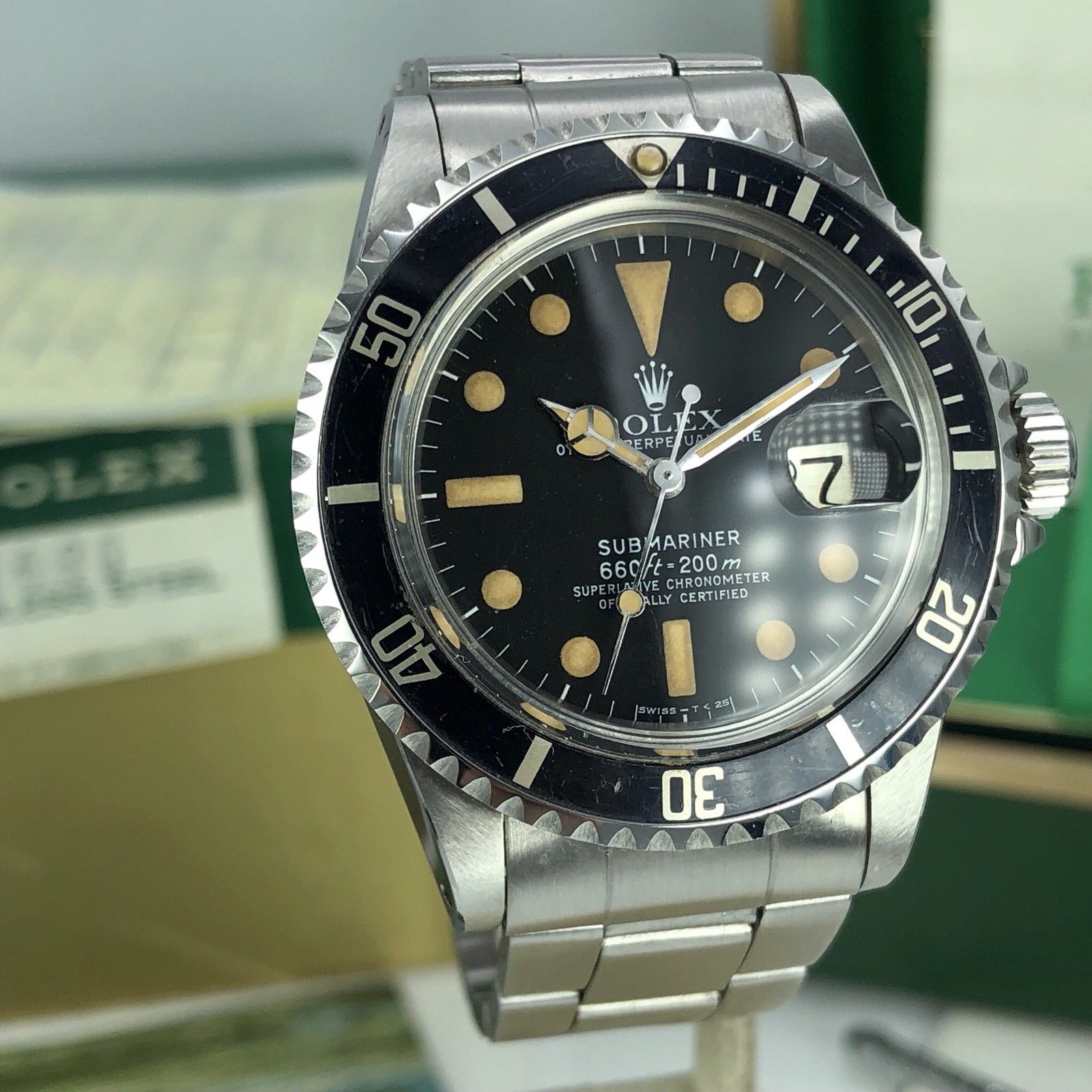Vintage Rolex 1680 Submariner Super Pumpkin Dial 1978 Full Set box & Papers