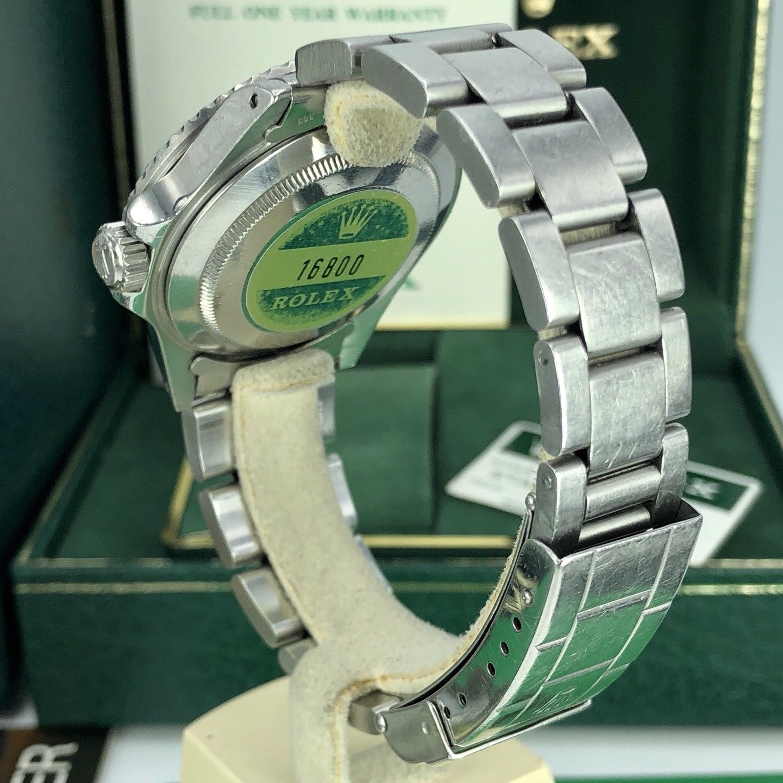 1986 Vintage Rolex 16800 Submariner Heavy Patina dial Unpolished box & Papers