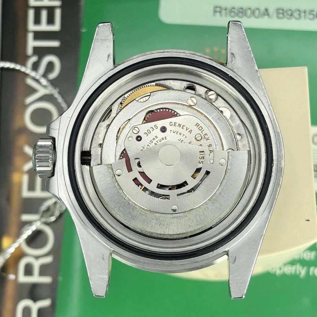 1986 Vintage Rolex 16800 Submariner Heavy Patina dial Unpolished box & Papers
