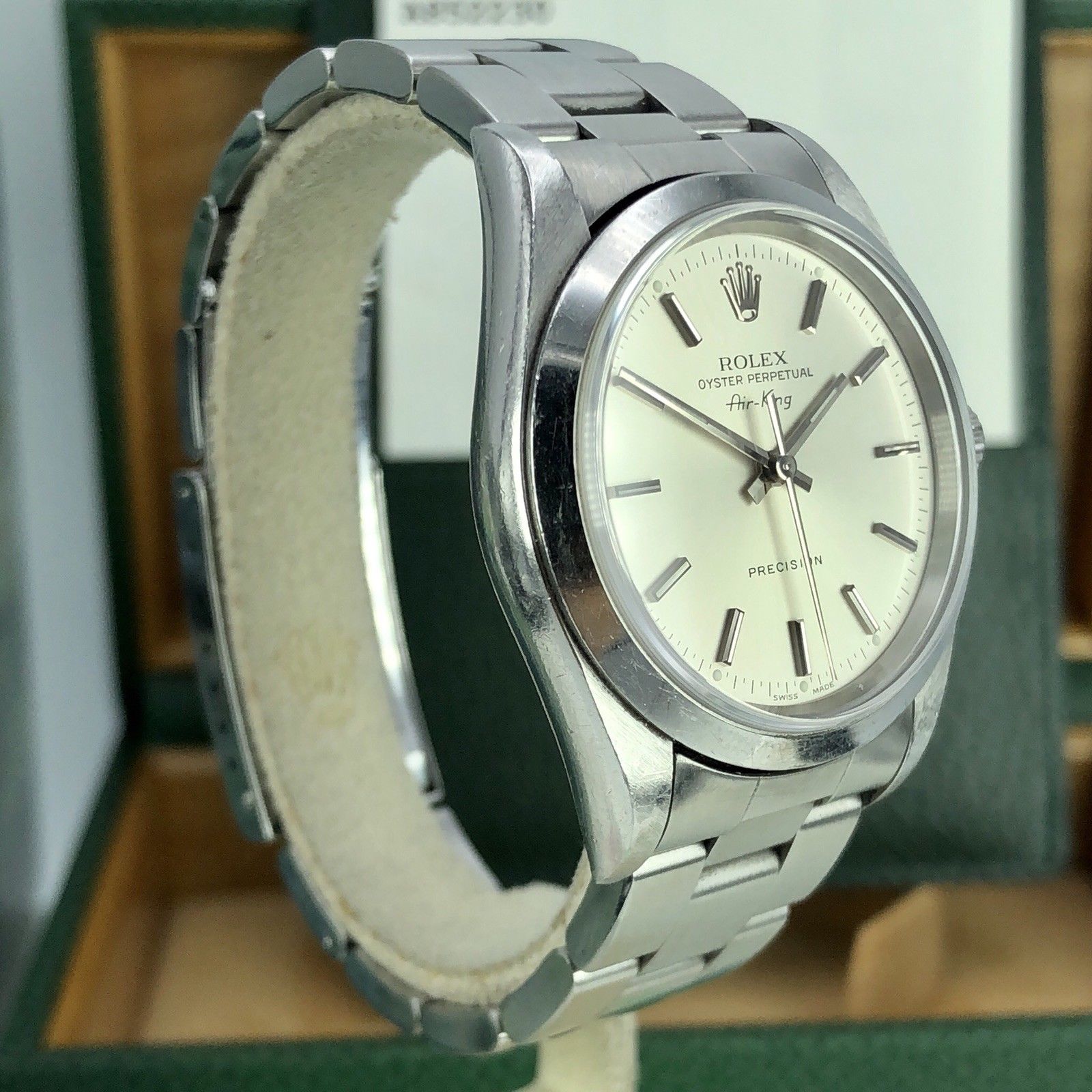 2000 Vintage Rolex 14000 Air-King Unpolished with Box and Papers