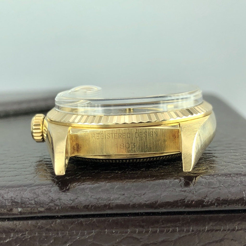 Vintage Rolex Arabic Day Date 1803 Solid 18k Silver Linen Dial Saudi Engraving