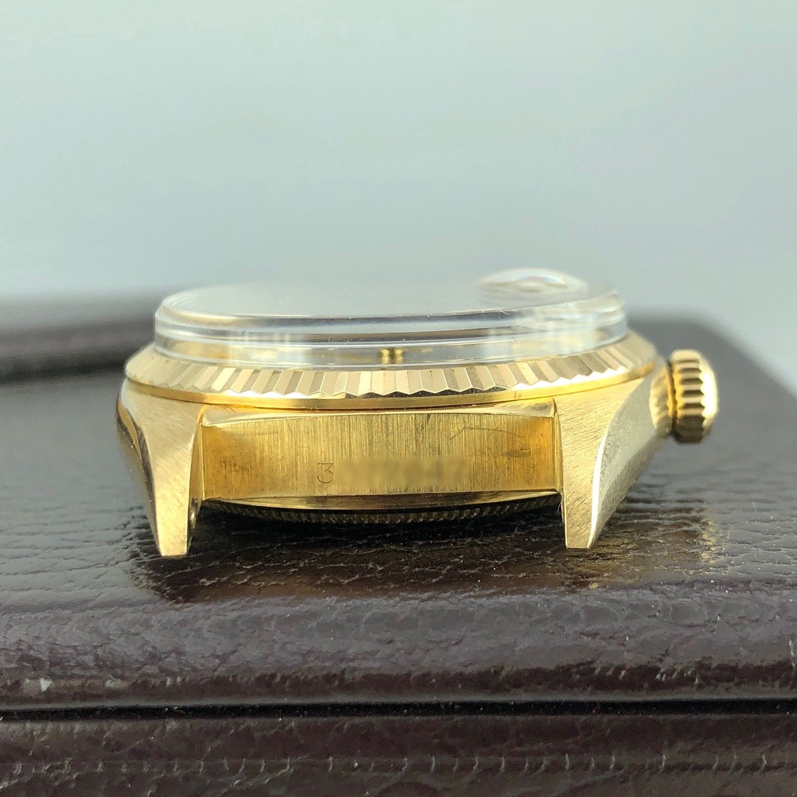 Vintage Rolex Arabic Day Date 1803 Solid 18k Silver Linen Dial Saudi Engraving