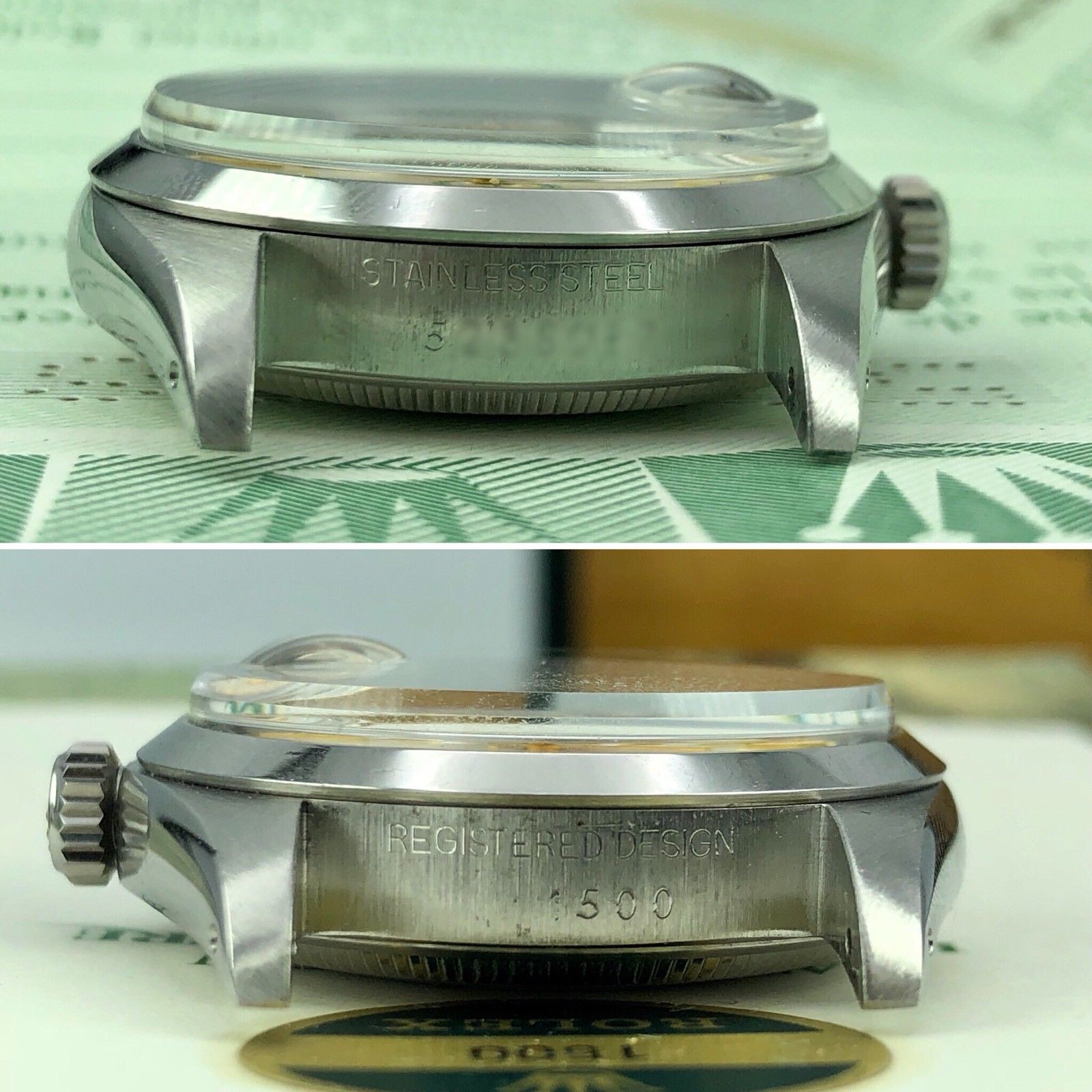 1977 Vintage Rolex Date 1500 Saudi military Logo Dial Box and Papers