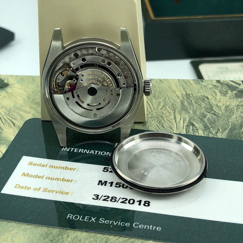 1977 Vintage Rolex Date 1500 Saudi military Logo Dial Box and Papers