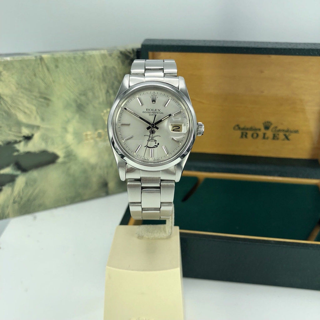 1978 Vintage Rolex Date 15000 Saudi King Fahad Logo Dial