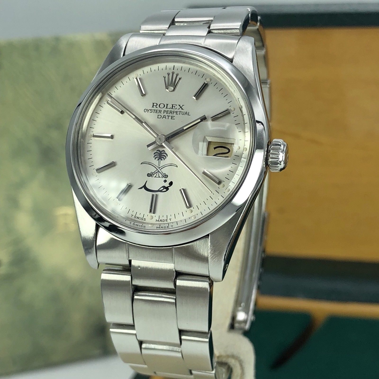 1978 Vintage Rolex Date 15000 Saudi King Fahad Logo Dial