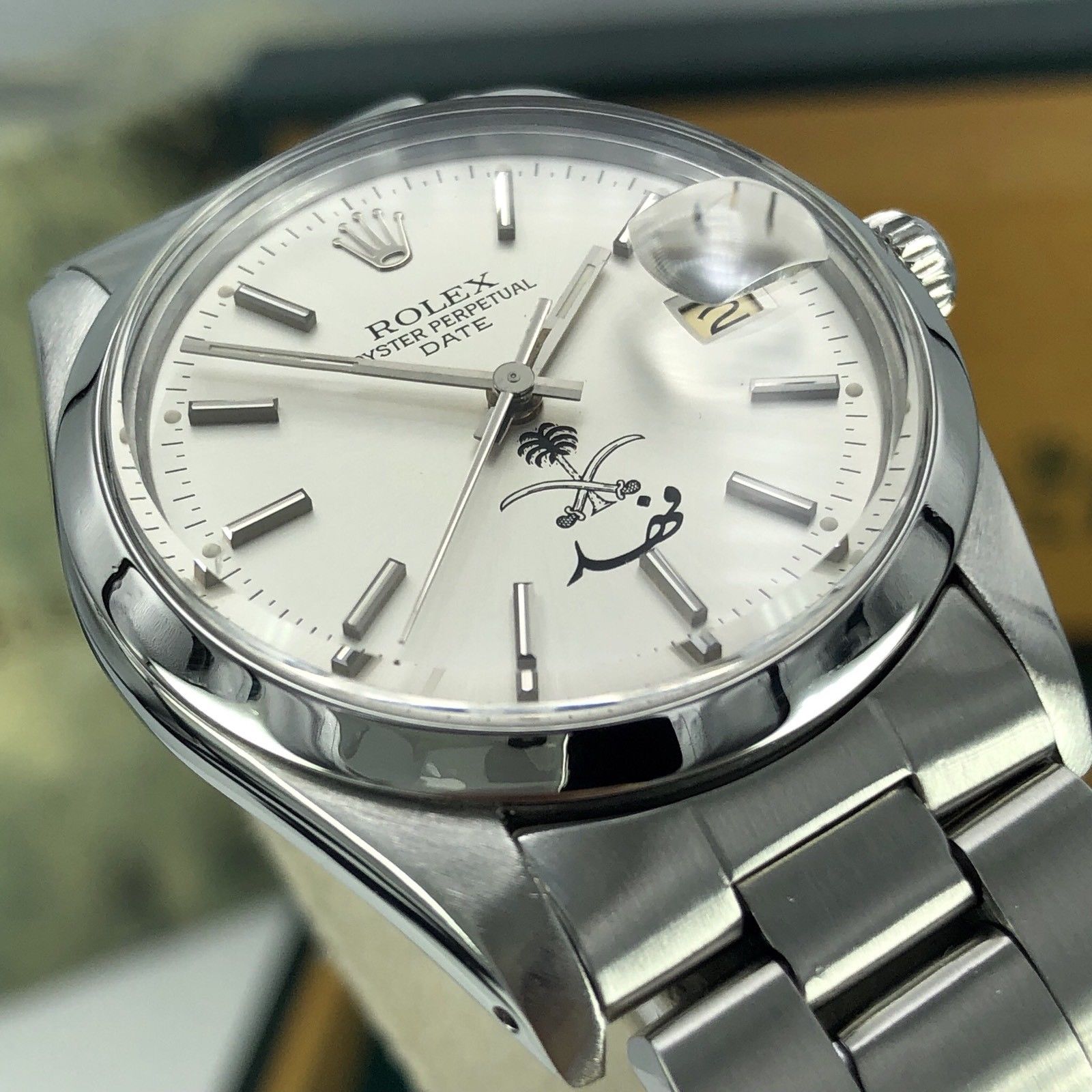 1978 Vintage Rolex Date 15000 Saudi King Fahad Logo Dial