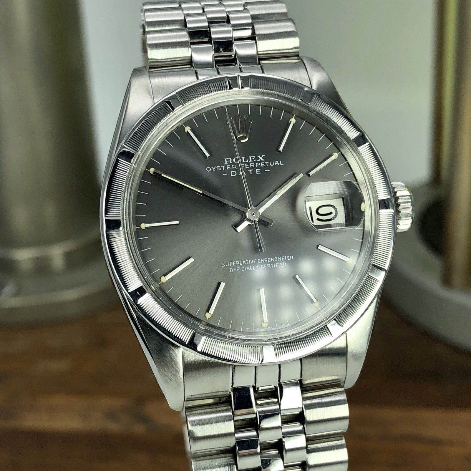 1971 Vintage Rolex Date 1501 Unique Gray Dial W Jubilee Bracelet