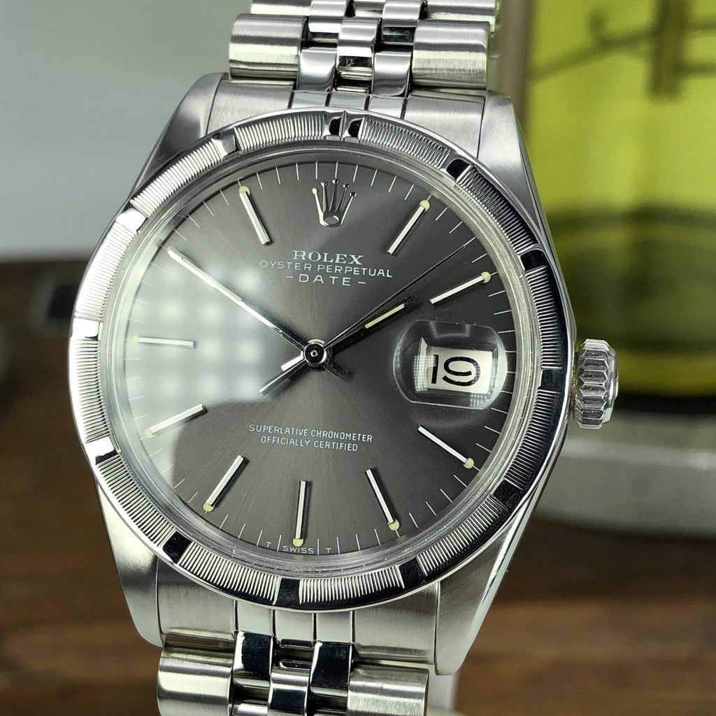 1971 Vintage Rolex Date 1501 Unique Gray Dial W Jubilee Bracelet