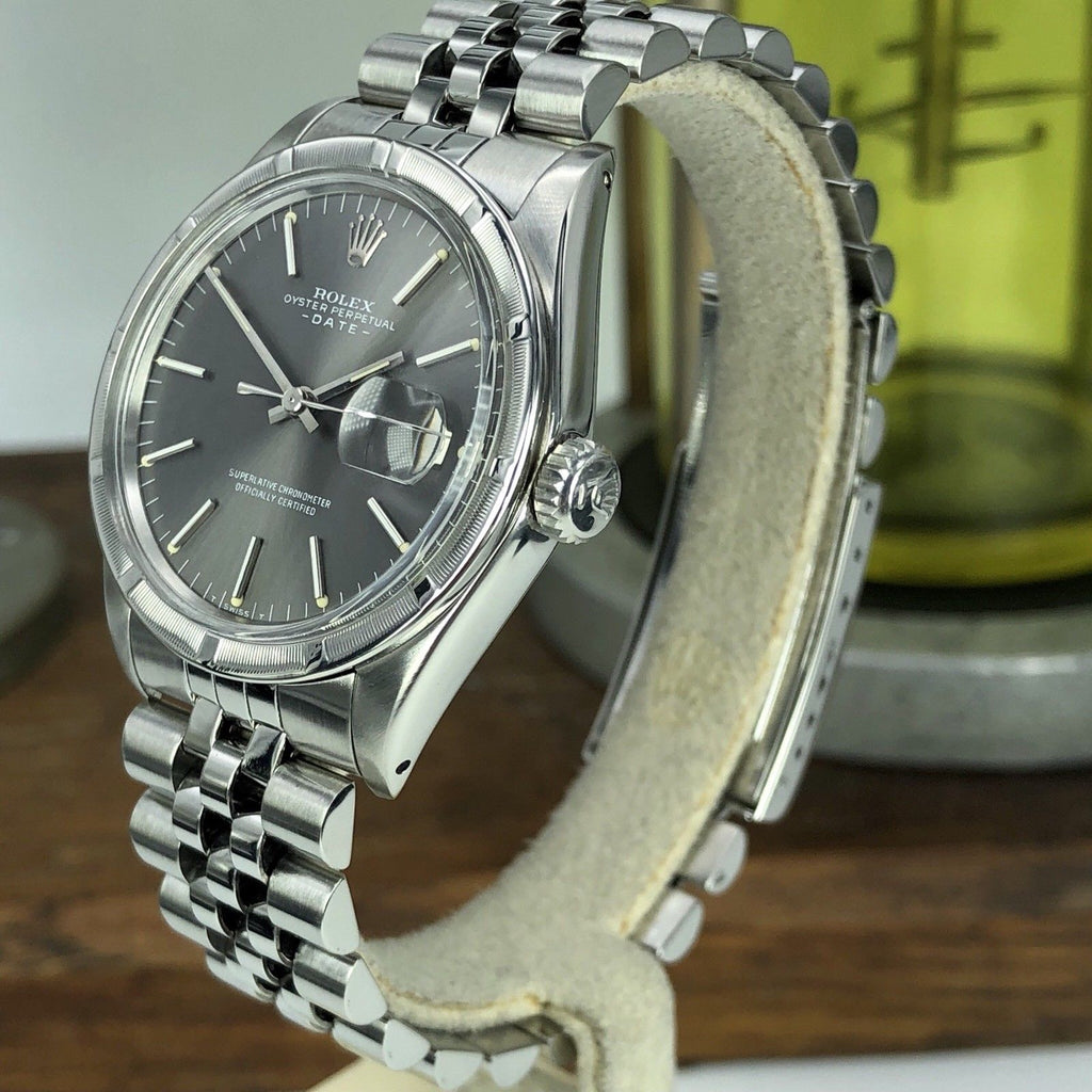 1971 Vintage Rolex Date 1501 Unique Gray Dial W Jubilee Bracelet