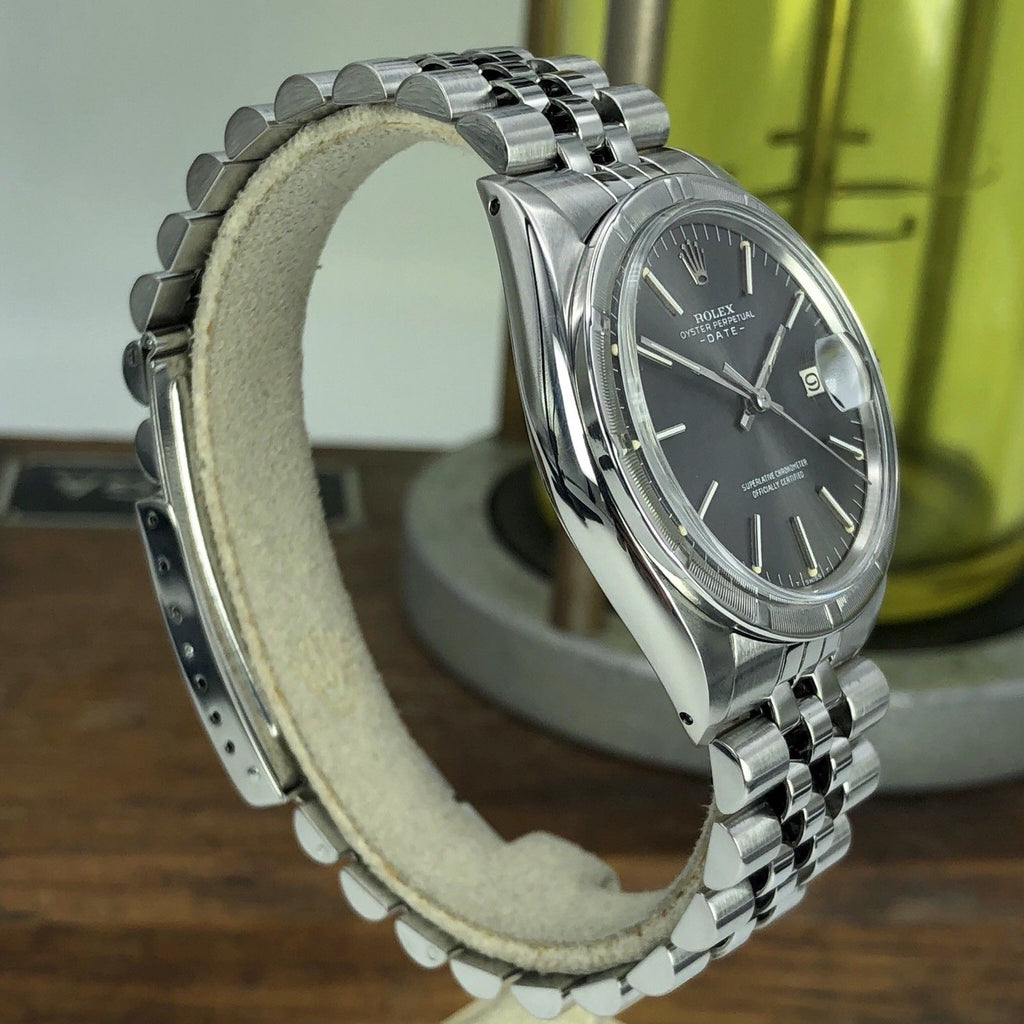 1971 Vintage Rolex Date 1501 Unique Gray Dial W Jubilee Bracelet