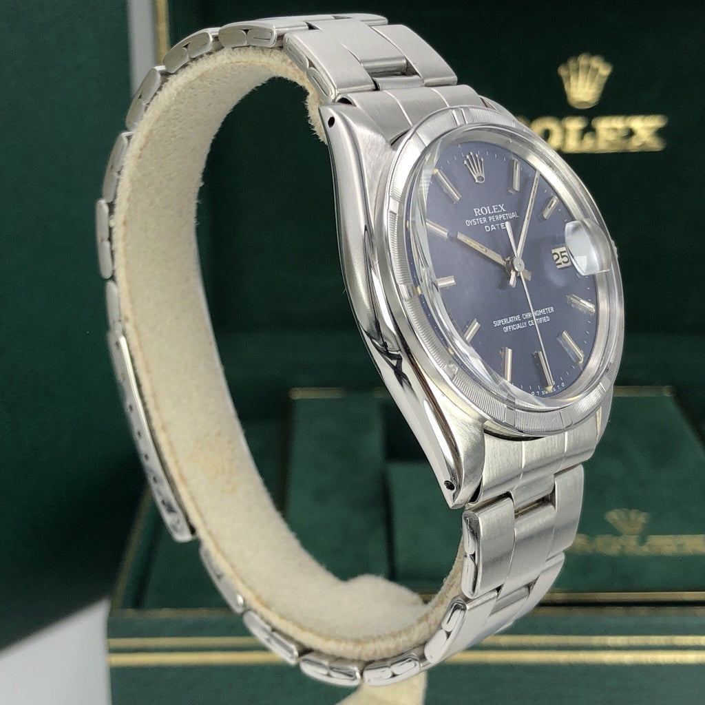 1973 Vintage Rolex Date 1501 Unique Sigma Blue Dial With Box