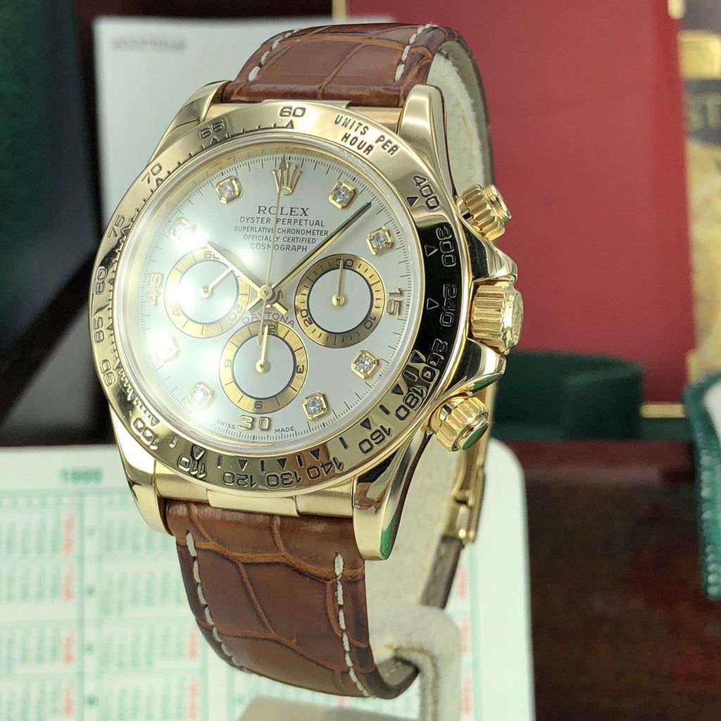 1999 Vintage Rolex Daytona 16518 Diamond Dial zenith A Serial Full Set Papers