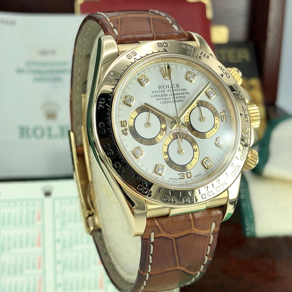 1999 Vintage Rolex Daytona 16518 Diamond Dial zenith A Serial Full Set Papers