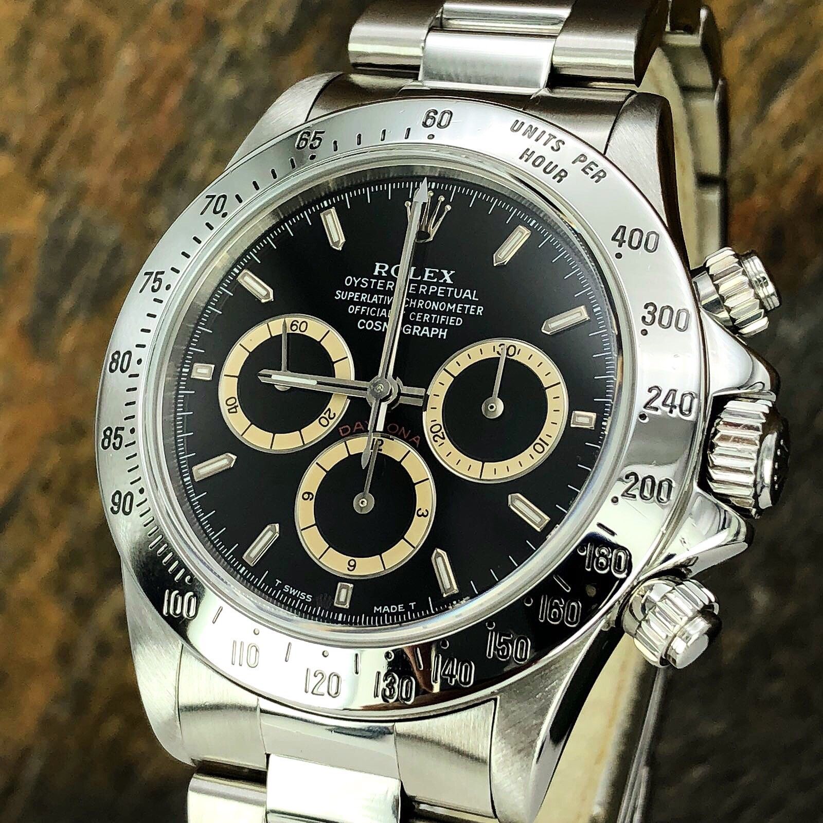 Vintage Rolex Daytona 16520 Zenith 1994 S Serial Inverted 6 Patrizzi Dial