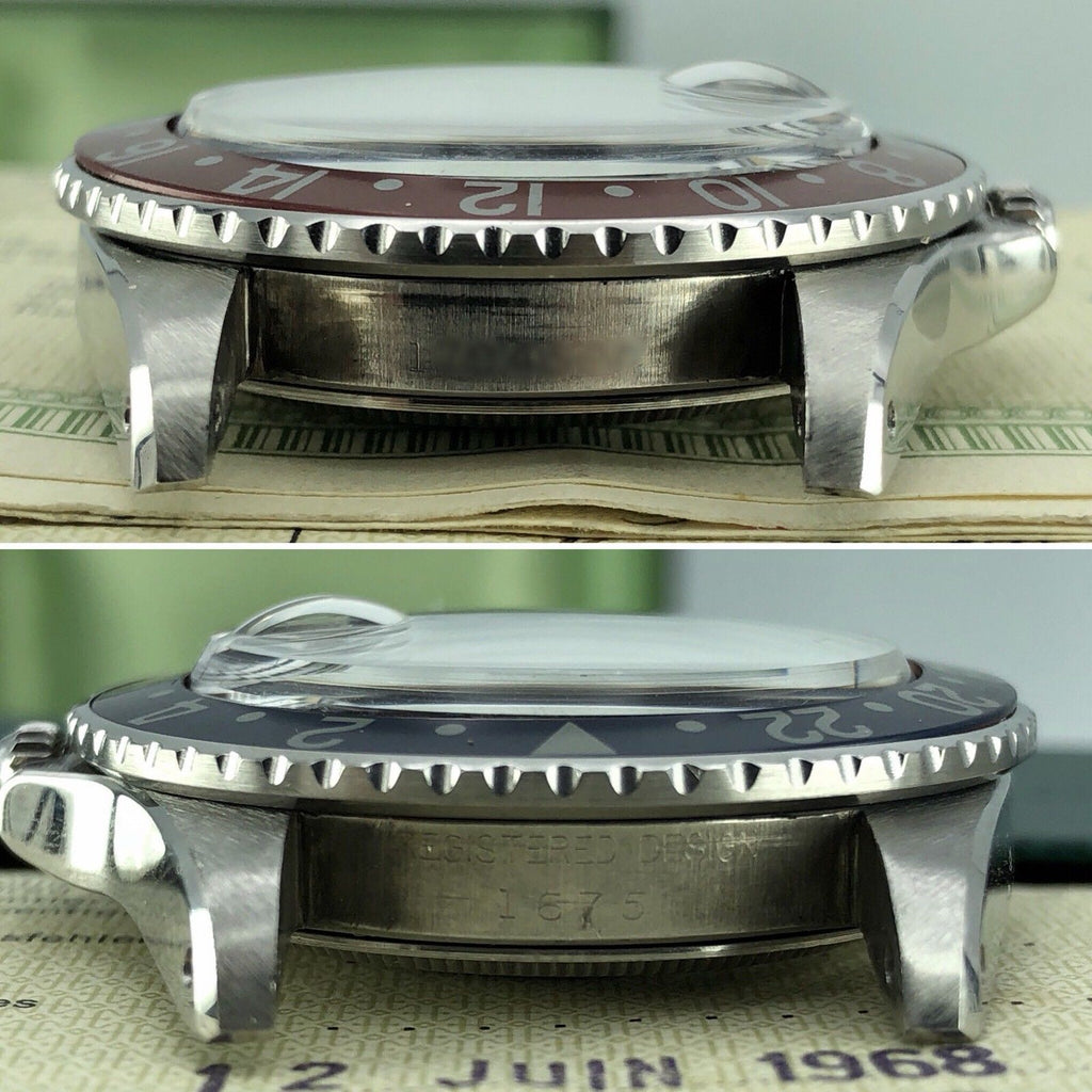 Vintage Rolex GMT Master 1675 Mk1 Dial Full Set Double Punch Papers Box 1968