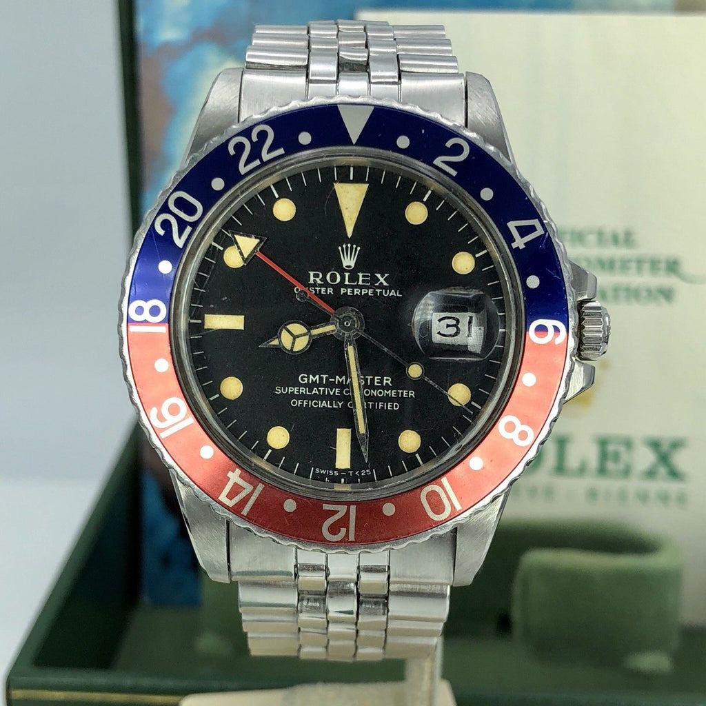 1971 Vintage Rolex GMT Master 1675 Mk1 Long E Dial Full Set Punch Papers Box