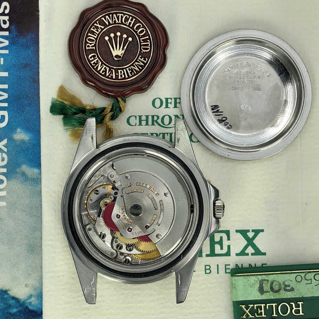 1971 Vintage Rolex GMT Master 1675 Mk1 Long E Dial Full Set Punch Papers Box