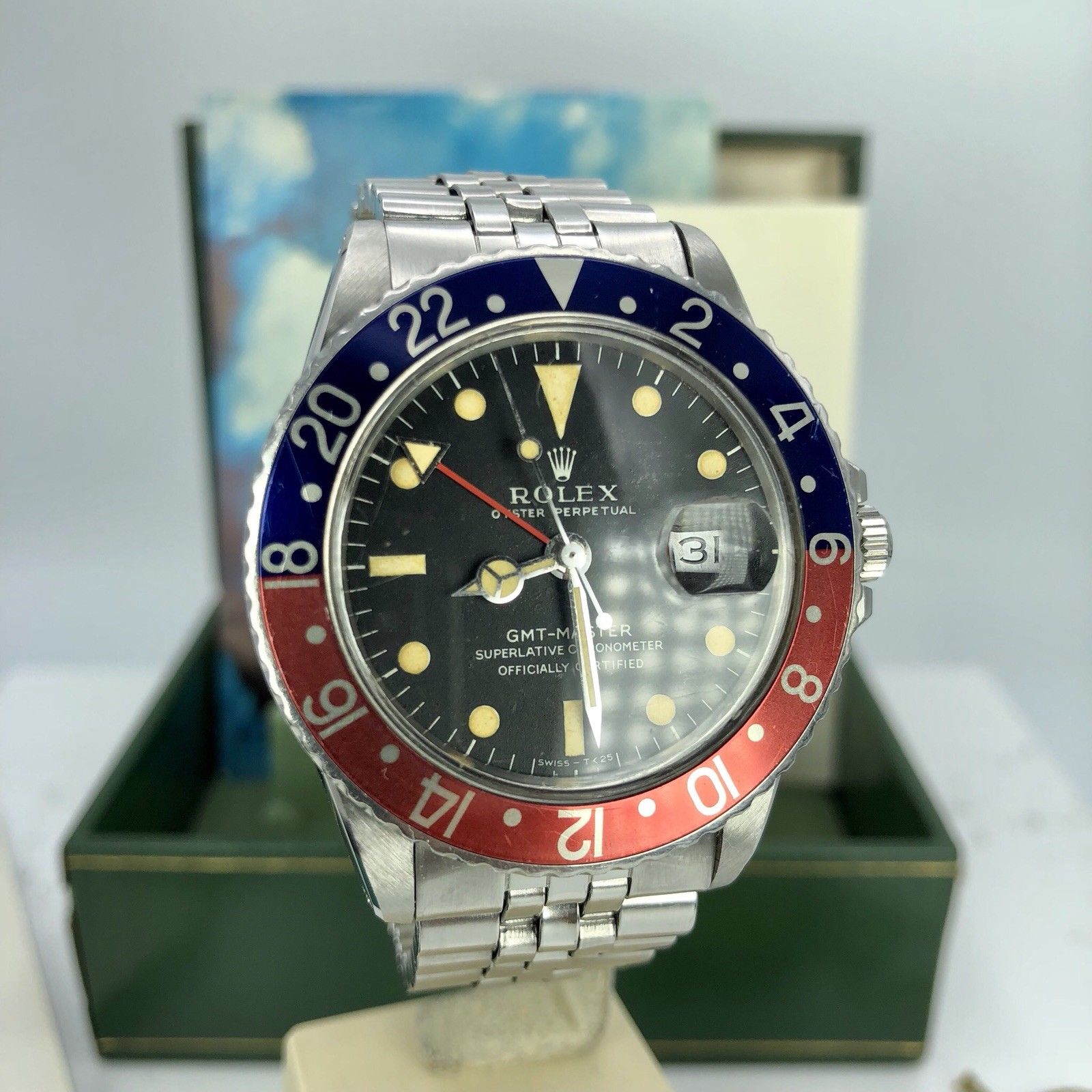 1971 Vintage Rolex GMT Master 1675 Mk1 Long E Dial Full Set Punch Papers Box