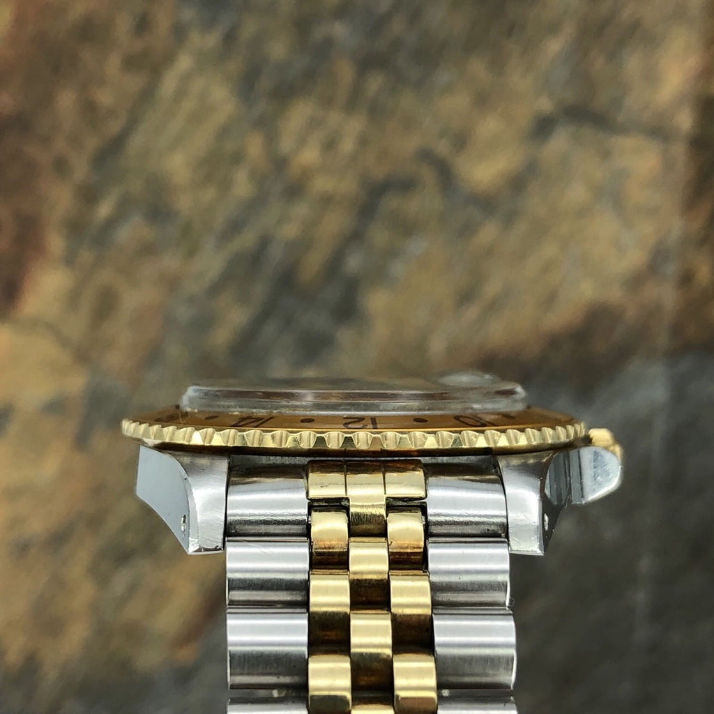 Vintage Rolex GMT Master 1675 Steel & Gold Nipple Dial Root Beer Unpolished 1979