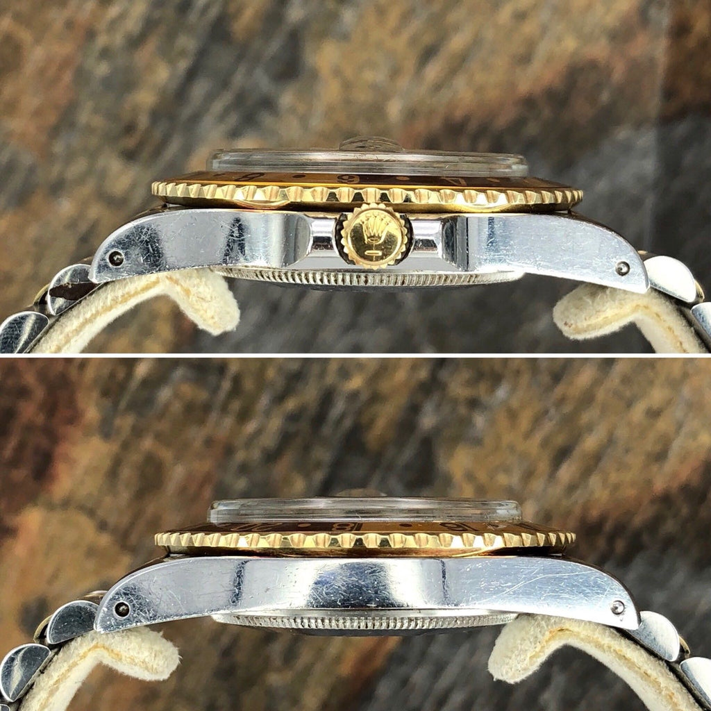Vintage Rolex GMT Master 1675 Steel & Gold Nipple Dial Root Beer Unpolished 1979
