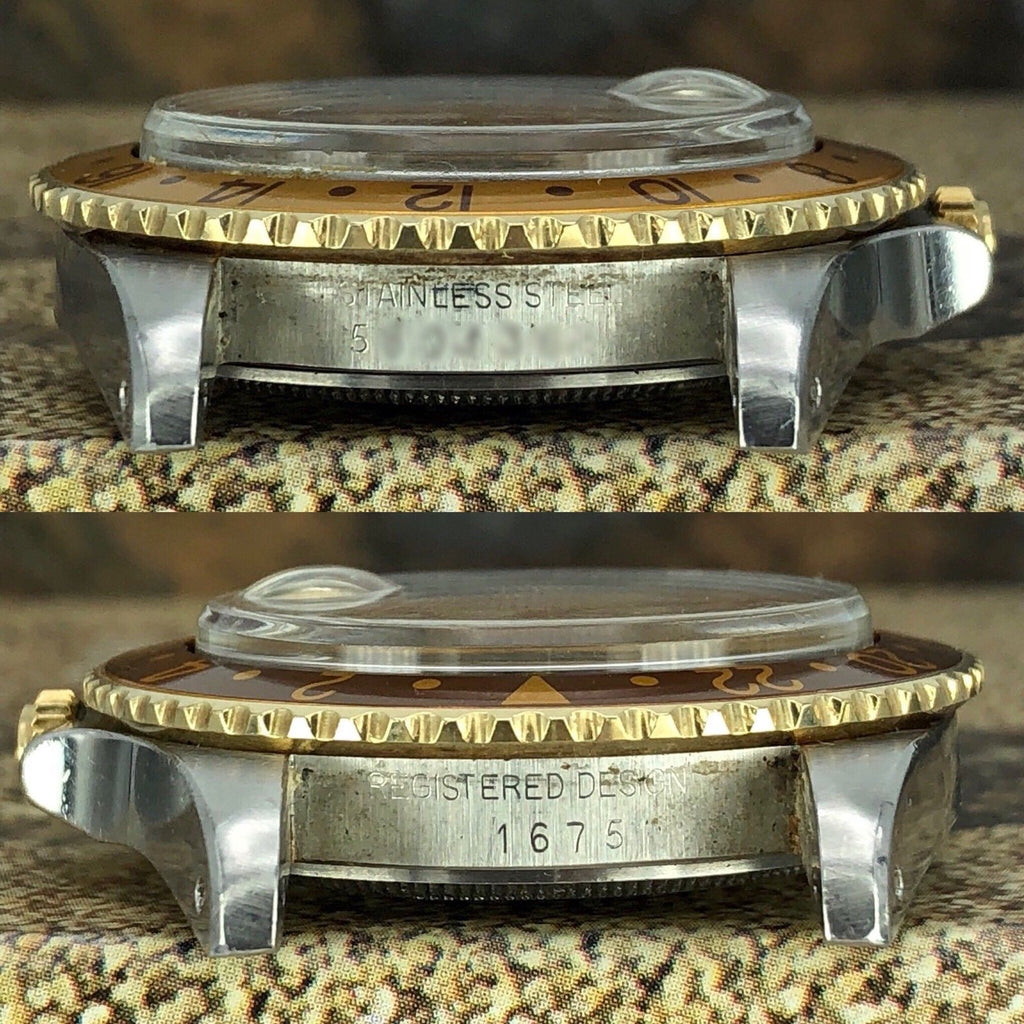 Vintage Rolex GMT Master 1675 Steel & Gold Nipple Dial Root Beer Unpolished 1979