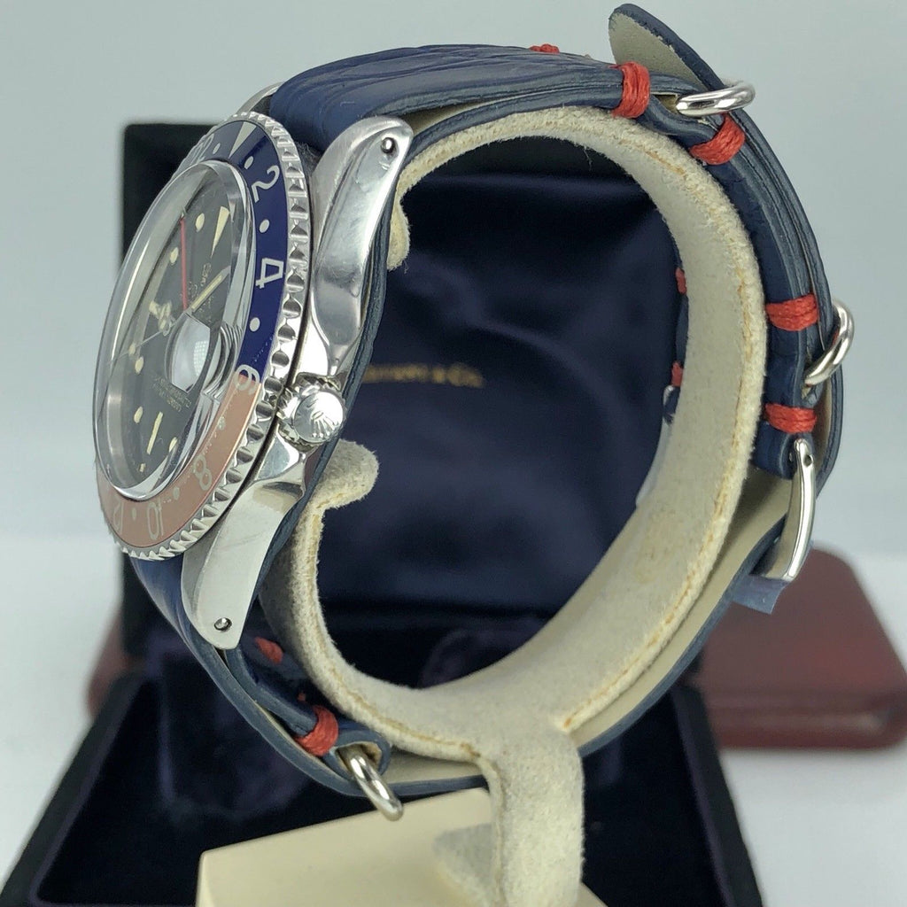 Vintage Rolex GMT Master 1675 Tiffany & Co Gilt Exclamation Ring dial PCG 1960