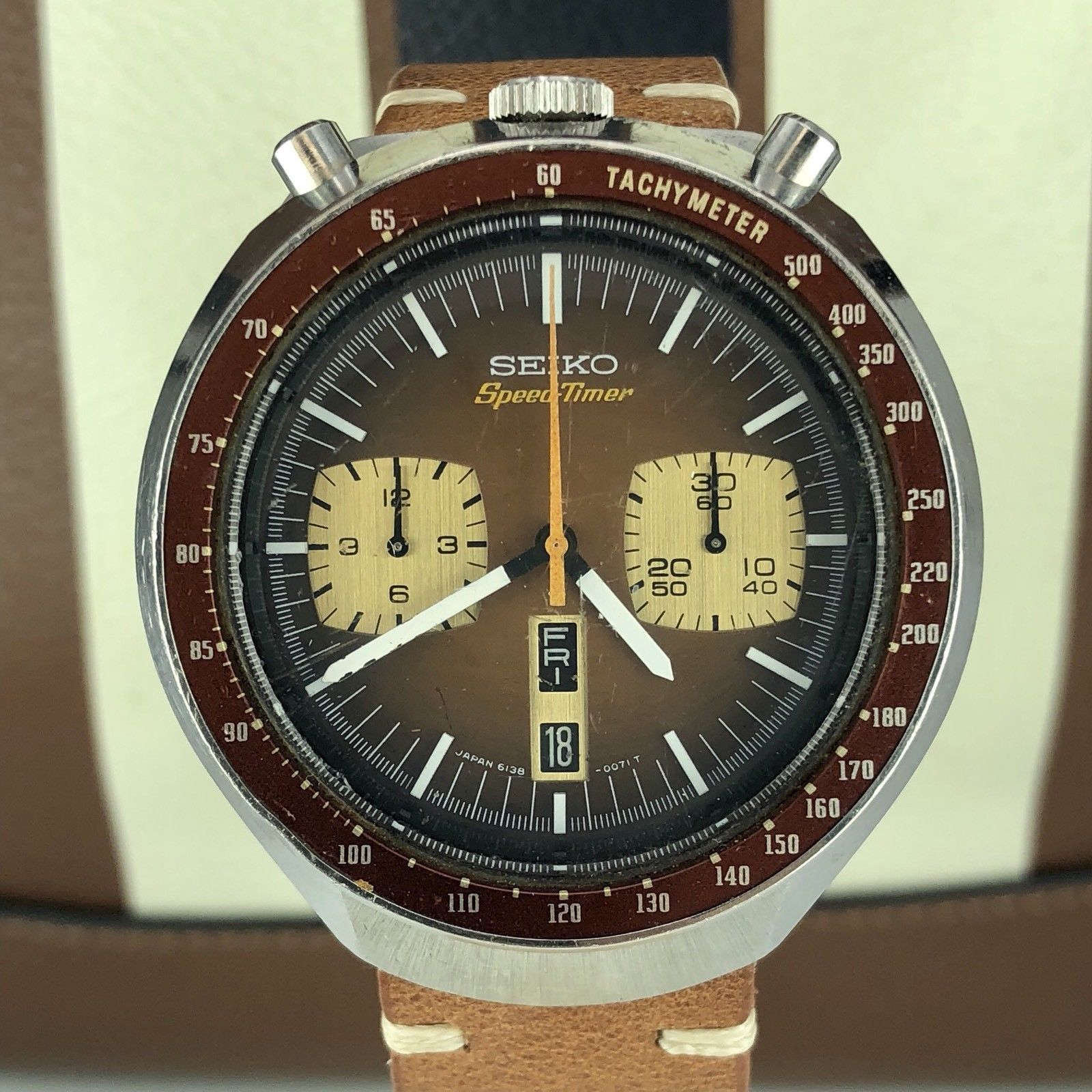 Vintage Seiko bullhead Chronograph 6138-0040 From The 70’s