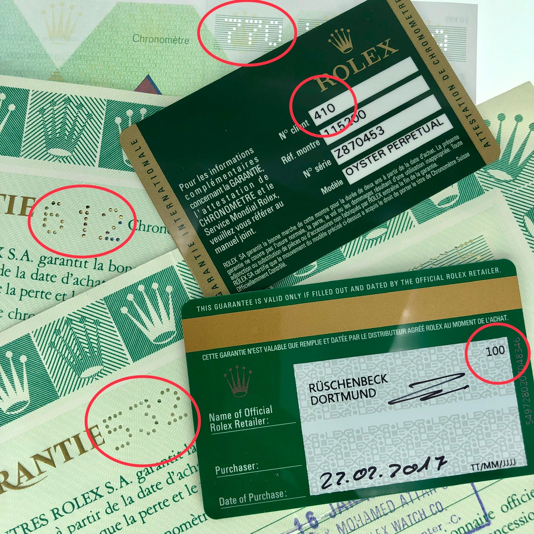 ROLEX DEALER COUNTRY CODE CHART